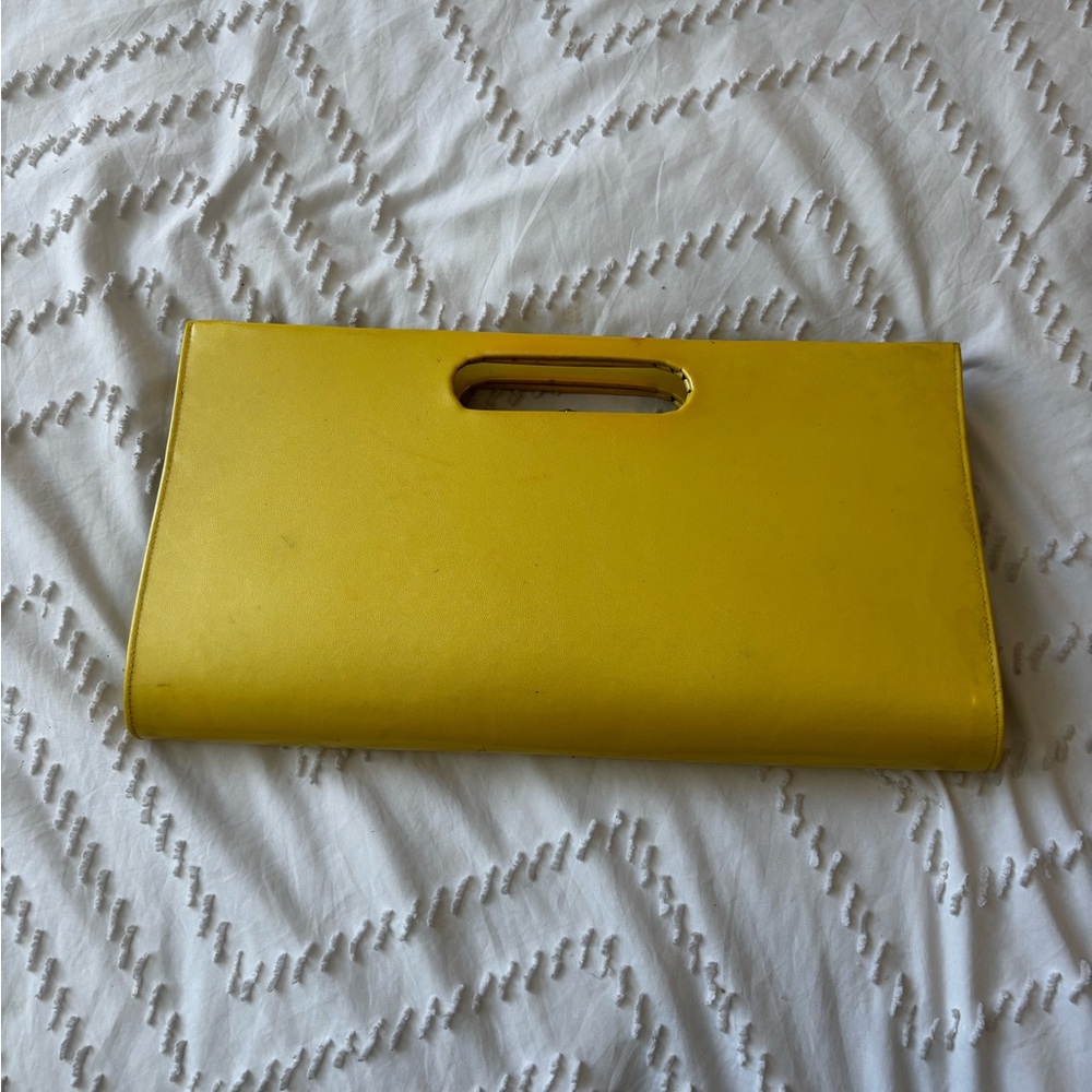 Vintage yellow Clutch Bag